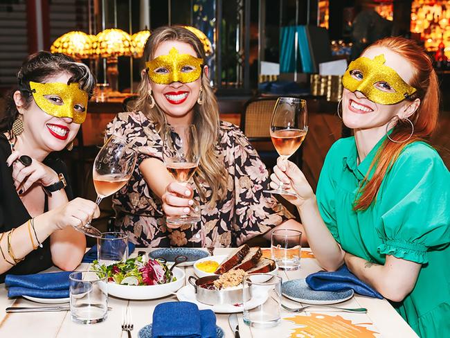 Leonie Baker, Alex Adams, and Eugenia Greco at NOLA, taking part in a Secret Foodies’ Mystery Dinners.