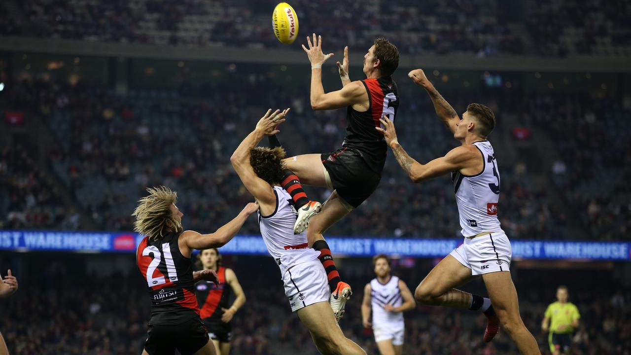 Joe Daniher will return to Essendon after his trade request failed. Picture: AAP Images