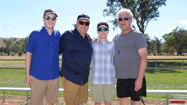 ALEXANDRA, AUSTRALIA - MARCH 16 2024 Harry, Derek, Jack and Jamie attend the 2024 Alexandra Picnic Cup Picture: Brendan Beckett