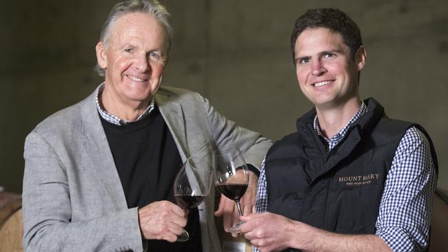 Owners and winemakes of Mount Mary Vineyard, David Middleton and his son Sam Middleton. Picture: Sarah Matray