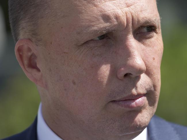 Member for Dickson Peter Dutton at Murrumba Downs, Brisbane, Tuesday, April 3, 2018. Australian Prime Minister Malcolm Turnbull announced funding for a $150 million upgrade to the Bruce Highway in Queensland. (AAP Image/Glenn Hunt) NO ARCHIVING