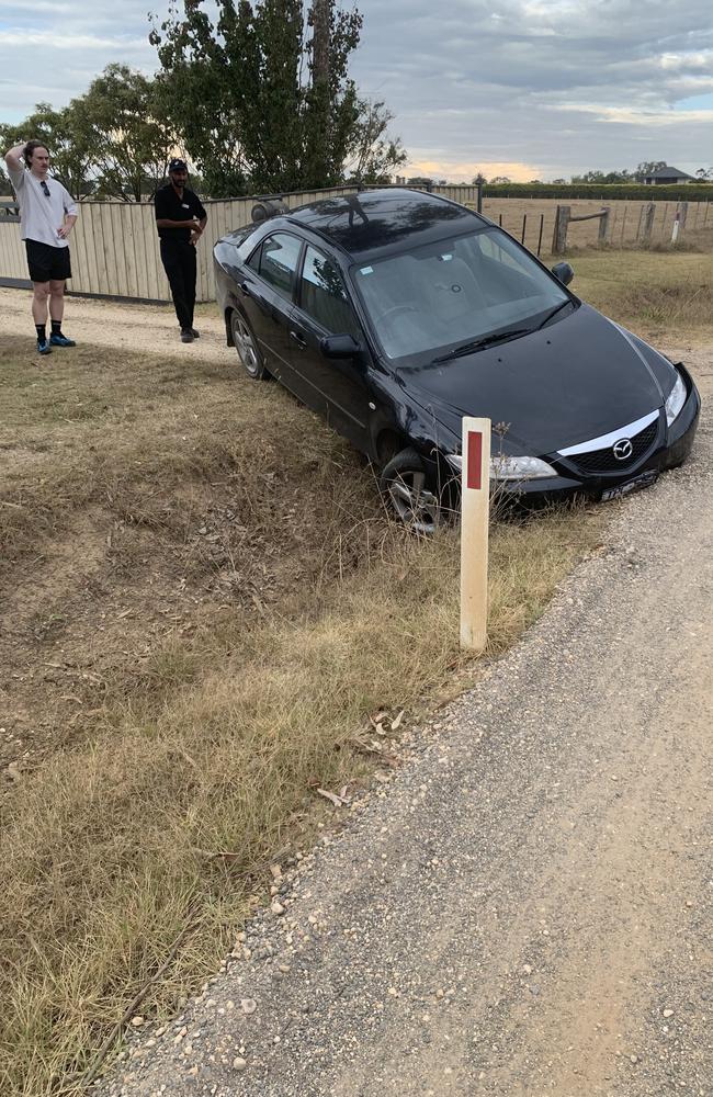 This car lost control on Como Rd earlier in the year.