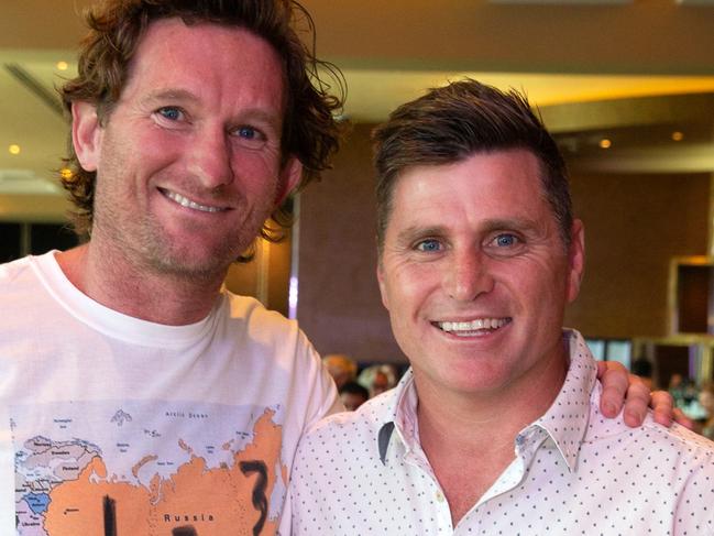 Crawf and Hirdy podcast party.  Groove Live Bar and Terrace at Crown. James Hird and Shane Crawford Saturday, September 22, 2018. Picture: Fiona Hamilton Photography/Supplied