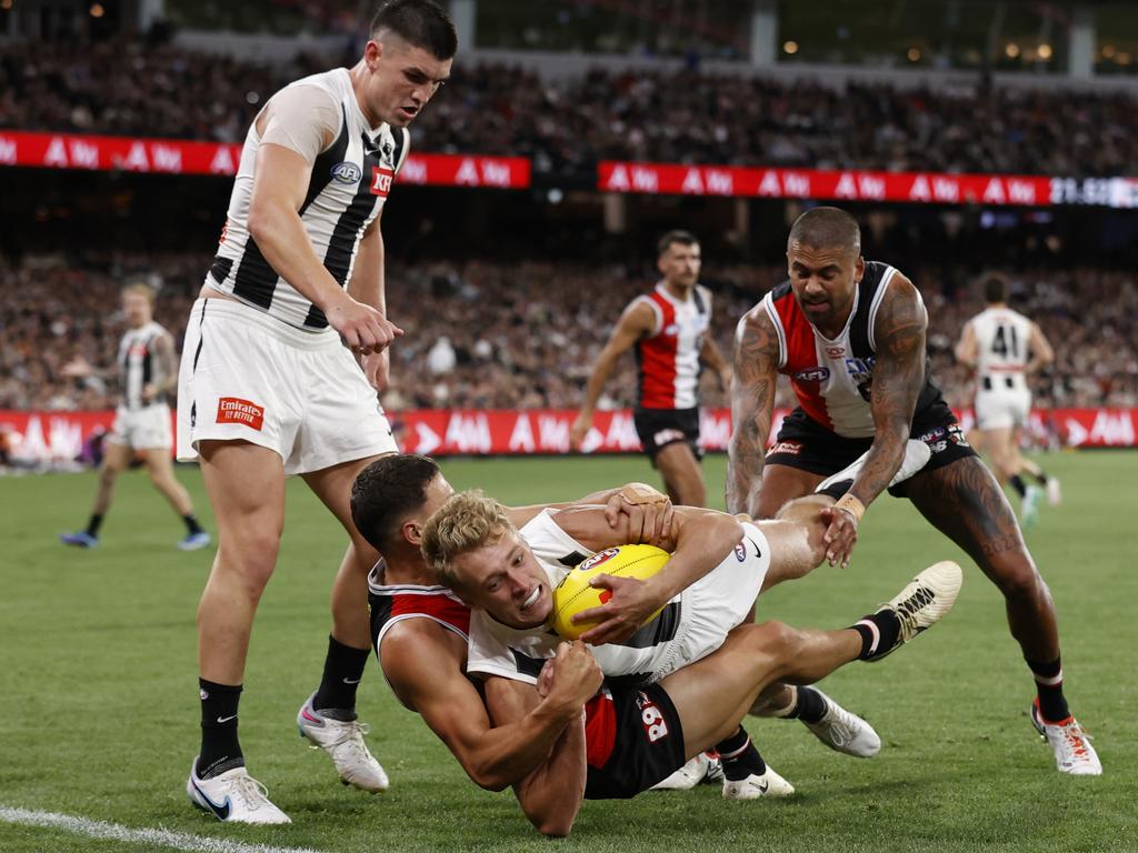 The Saints and Magpies clashed at the ‘G last year. Picture: Getty Images