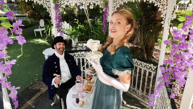 Darren Johnson and Dorothy Daisy ready to enjoy the experience at Bonappetea. Picture: Glenn Hampson