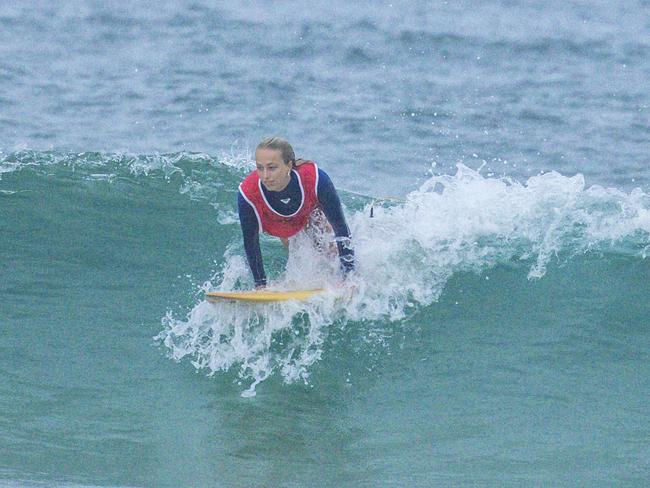 Early Saturday heats of The Burleigh Heads Boardriders Single Fin Festival. Picture: Glenn Campbell