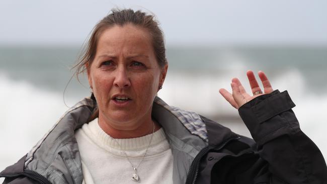 Carol Chaffer, of Warriewood, helped carry the unconscious surfer from the beach and aided, along with several others, in administering CPR before ambulance paramedics and a CareFlight emergency doctor took over. Picture John Grainger