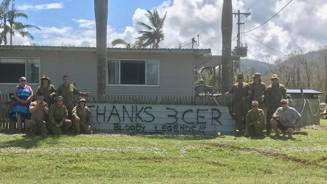 Memories of a combat engineer at Conway Beach during Cyclone Debbie. Picture: Contributed