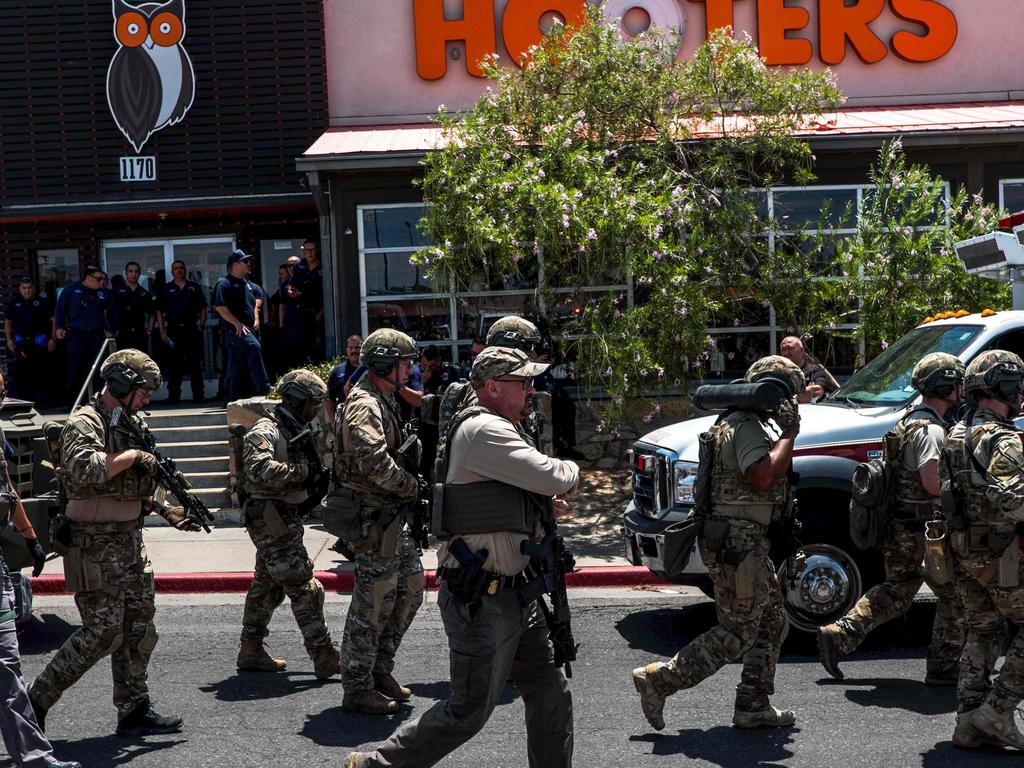 Law enforcement agencies respond to an active shooter near Cielo Vista mall. Picture: Joel Angel Juarez/AFP