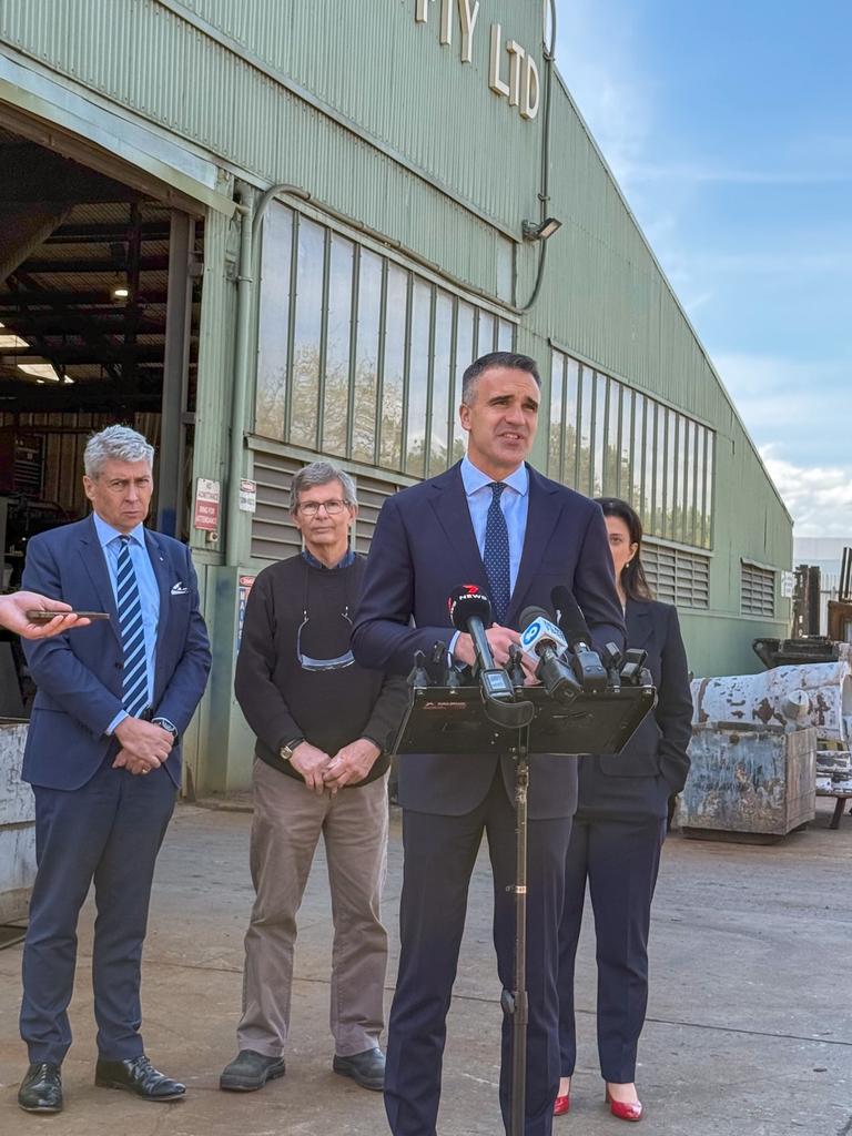 Premier Peter Malinauskas at McKechnie Iron Foundry announcing the five companies picked for a new program to get submarine ready. Picture: Supplied