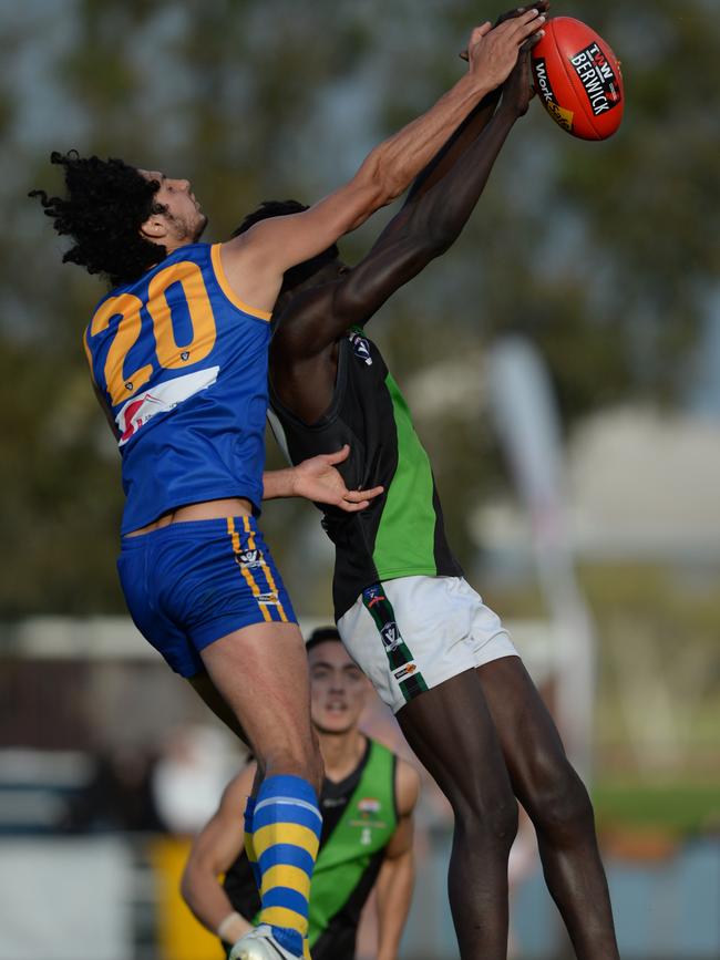 Nyuon played a handful of games for Doveton. Picture: AAP