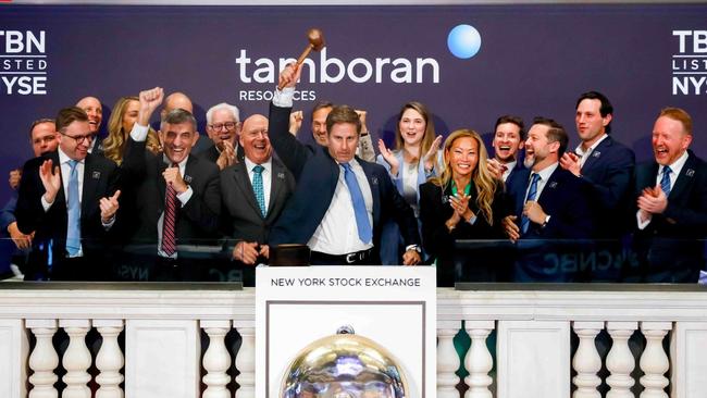 Tamboran’s Joel Riddle closes Wall Street stock exchange to mark the company’s debut.