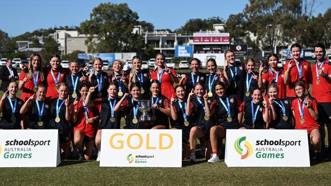 The 2024 School Sport SA U15 girls football team has been nominated for the School Sports Awards. Picture: School Sport SA