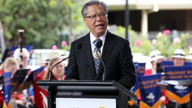 Governor Hieu Van Le delivers the proclamation. Picture: Calum Robertson