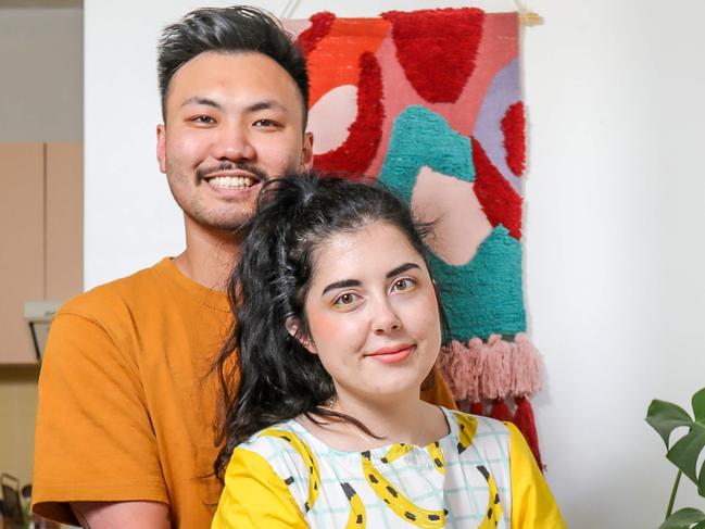 SMART DAILY: Rocky Luong, 26, and his partner Monica Martinez Perez, 31, have saved up a $90,000 deposit and are actively looking to buy their first home. The story is on the surge in first home buyers cracking into the market.Picture: Tim Carrafa