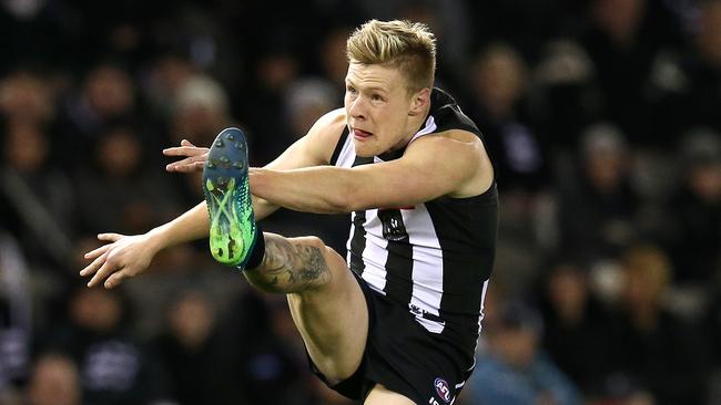 Collingwood’s Jordan De Goey is exciting to watch. Picture: Michael Klein