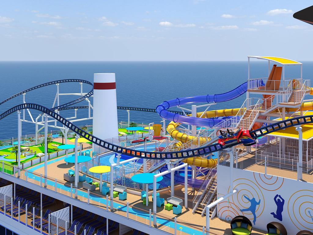 Bolt - Carnival cruise line roller coaster. Picture:  Carnival Cruise Line