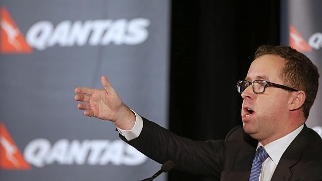 Bad news ... Alan Joyce announces the radical cuts and job losses. 