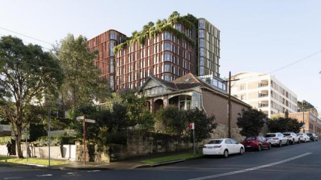 The development backs on to residential homes in Wollstonecraft.