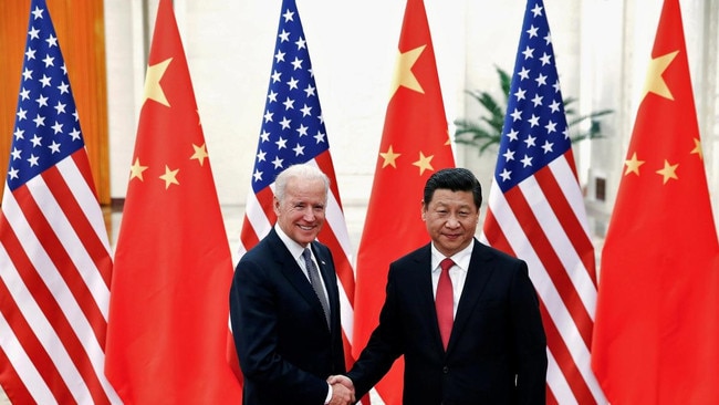 Xi with Joe Biden, then the US vice-president, in 2013. Picture: Reuters/Lintao Zhang/Pool/The Times