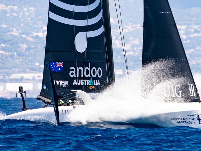 The Ausralian team on the water. Picture: Nic Douglass @sailorgirlhq