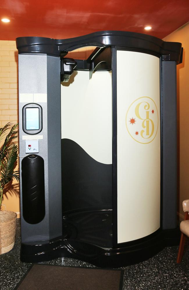 Golden Days Tanning offers contactless, automated spray tans in private booths. Picture: Alan Barber