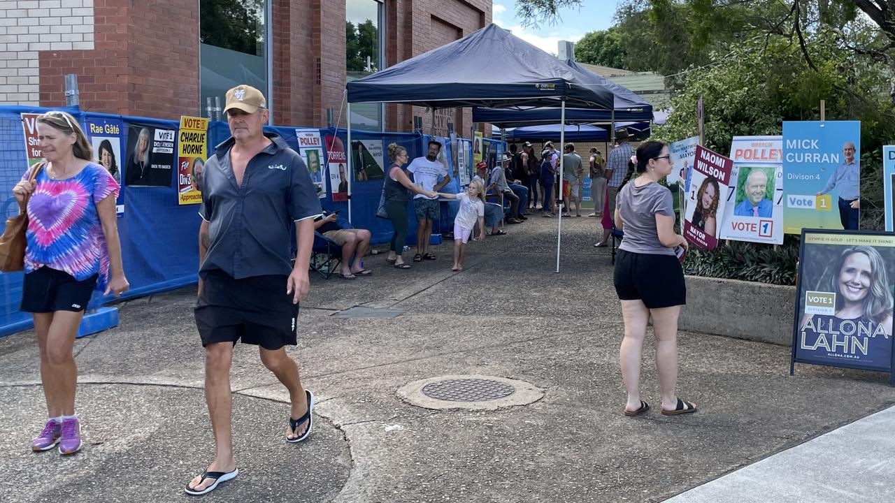 A number of voters turned away from the Senior Citizen’s Centre in frustration at the line-up to vote elsewhere on Saturday.