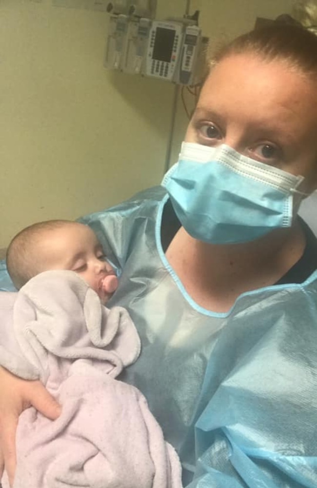 Melbourne mum Nikki Boyle and her 6-month-old daughter Stevie Thomas. Stevie contacted coronavirus and is now recovering at home.