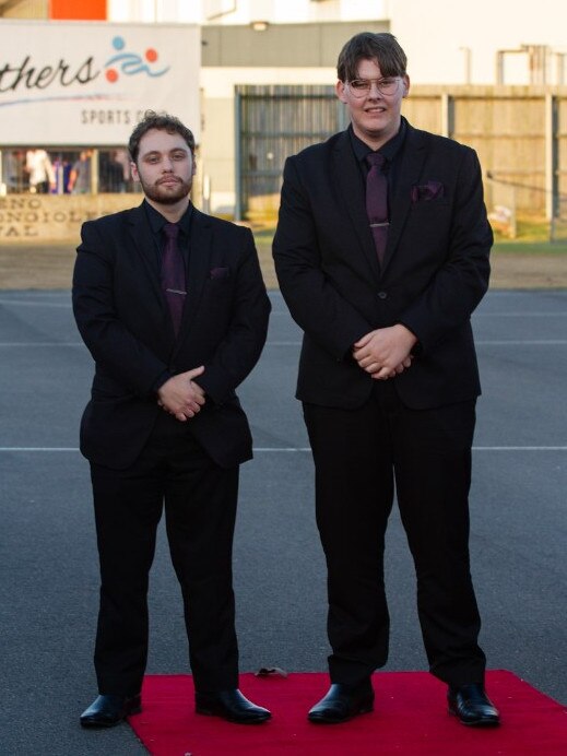 Alex Codianni and Daniel Andersen at the 2023 Bundaberg State High School Formal.