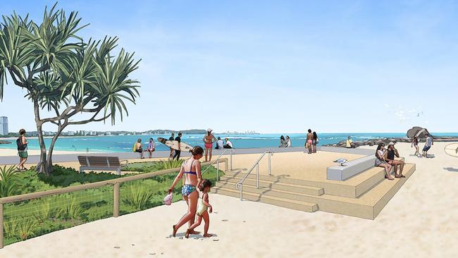 Gold Coast City Council announce Currumbin Creek training wall and path upgrade. Photo: Supplied