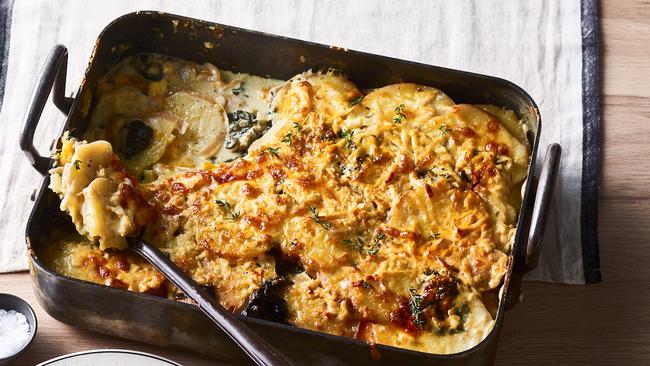 Try this potato, pumpkin and spinach gratin.