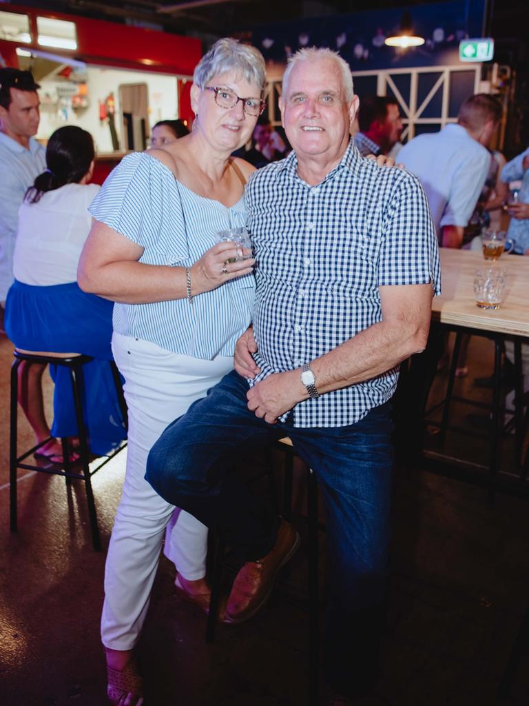 Linda and Kym Poole at the Tiny Mountain Brewery opening in Townsville. Picture by Kaine Constantine. Socials: Damien Anthony Rossi