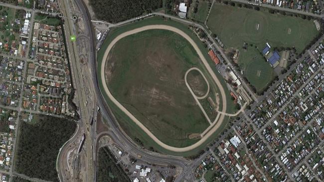 An aerial view of Deagon Racecourse.