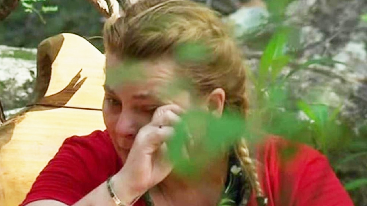 Ajay Rochester cries on I'm a Celebrity. Picture: Channel 10