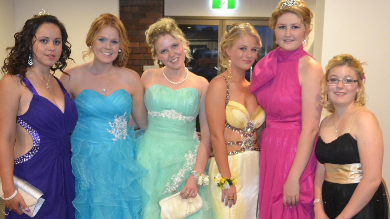 Year 12 ladies looking beautiful at the Roma State College formal on Wednesday night. Photo Rebecca George / The Western Star