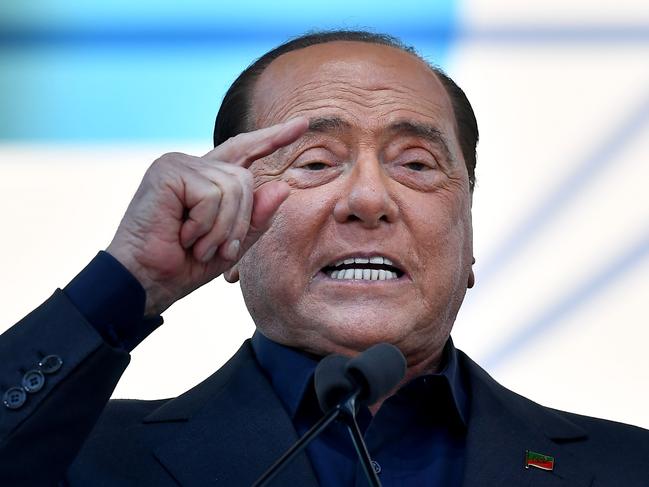 Leader of Italy's liberal-conservative party Forza Italia, Silvio Berlusconi has coronavirus. Picture: AFP