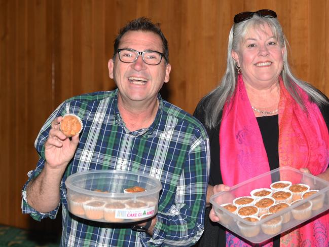 Bruce Devereaux and Dolly Jensen enjoying Dolly's home made muffins