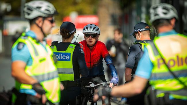 Police launched Operation River Run in February targeting speeding cyclists and scooter riders. Picture: Mark Stewart