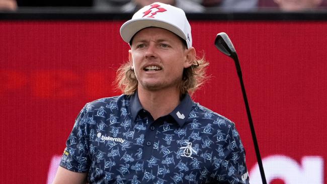 ADELAIDE, AUSTRALIA - APRIL 26: Cam Smith of Ripper GC reacts after  his tee shot on the 12th hole during LIV Adelaide at The Grange Golf Club on April 26, 2024 in Adelaide, Australia. (Photo by Asanka Ratnayake/Getty Images)