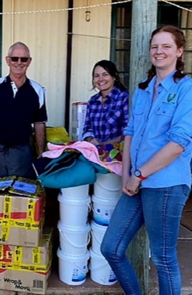 Barkly Vet team with supplies donated by Animal Rescue Cooperative preparing to head to bush communities. Picture: Supplied