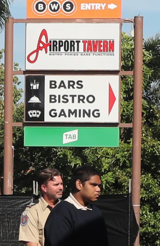 Keith Kerinauia, 20, walked through the BWS Airport Tavern where Declan Laverty was fatally stabbed on Sunday March 19, 2023. Picture: Zizi Averill