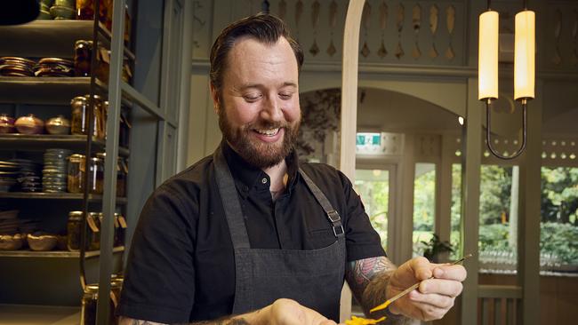 Head chef Justin James at Restaurant Botanic. Picture: Matt Loxton