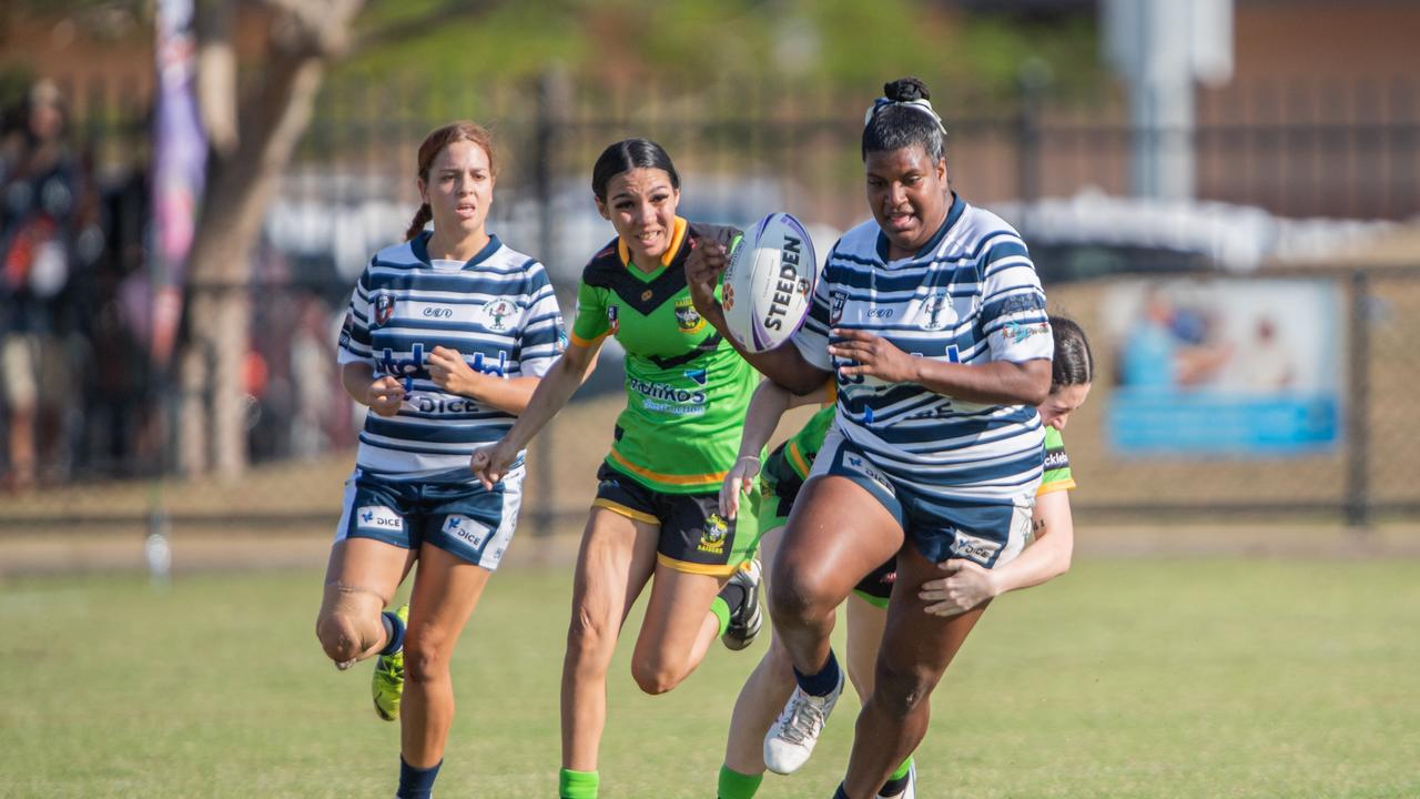 Ellie Niki as the Darwin Brothers take on the Palmerston Raiders in the 2023 NRL NT women's grand final. Picture: Pema Tamang Pakhrin