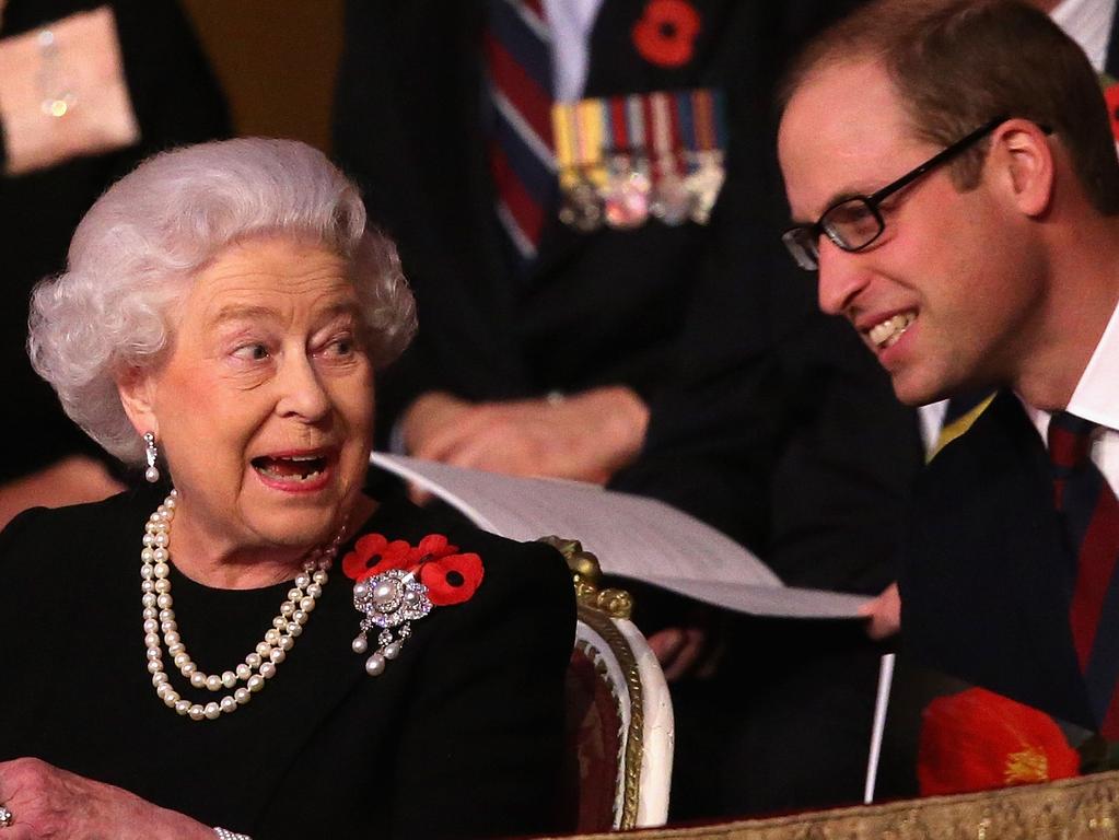 Queen Elizabeth and Prince William. Picture: Getty