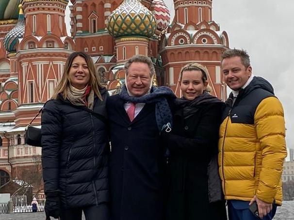 Fortescue's Andrew Forrest (second left) with Claudia Blanch, Emily Ward and Damien Rogers