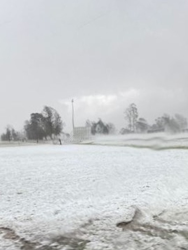 One woman died after a tree fell on her at a property in the Lockyer Valley. Picture: Sherry/Brisbane Weather/Courier Mail