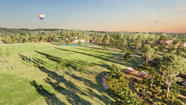 The parklands will have a significant number of sporting fields to take the pressure off the city’s existing infrastructure. Picture: Supplied by Gold Coast City Council