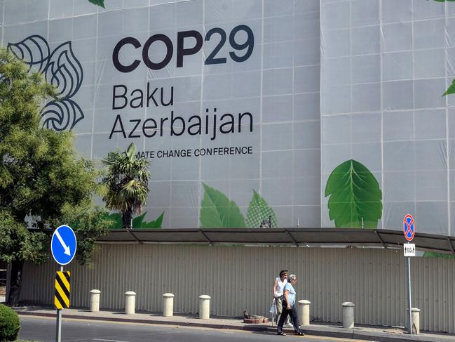 (Mr TRump’s election comes just a week before the start of the COP@9 climate conference in the Azerbaijani capital of Baku. Picture: Tofik Babayev/AFP