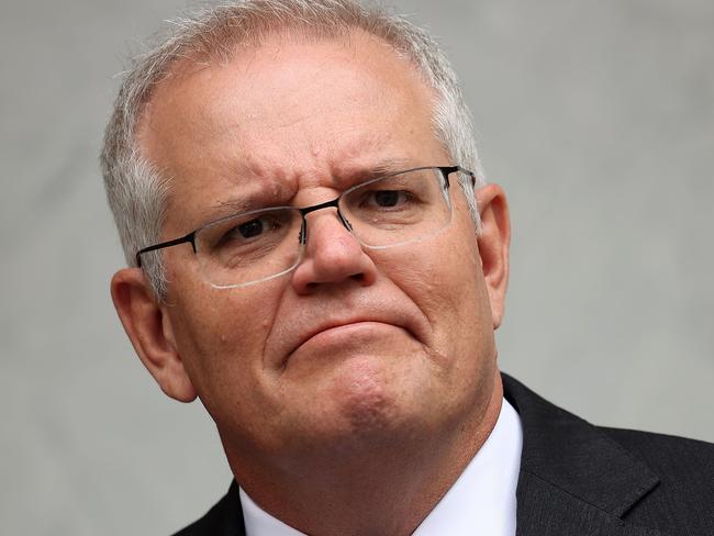 CANBERRA, AUSTRALIA NewsWire Photos JANUARY 19, 2022: Prime Minister Scott Morrison spoke to the media during a press conference held at Parliament House in Canberra.Picture: NCA NewsWire / Gary Ramage