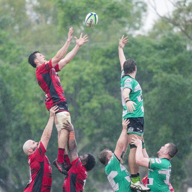 Griffith Uni Colleges Knights and Palm Beach Currumbin Alleygators at Heeb Street, Ashmore. Picture; Glenn Campbell
